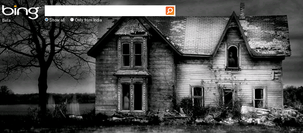 Bing Halloween Home page 2012